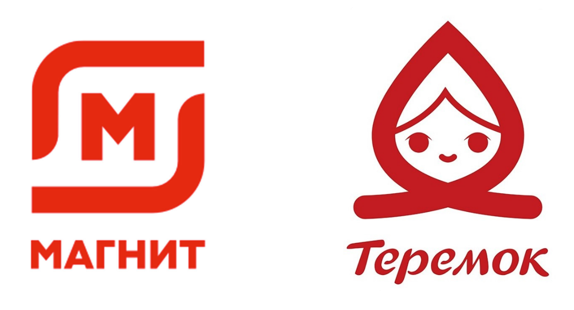 Логотипы сетей розничных магазинов «Магнит» и быстрого питания «Теремок»