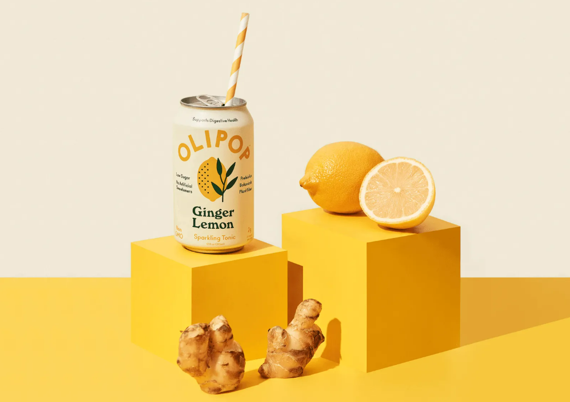 Реклама газированного напитка Olipop